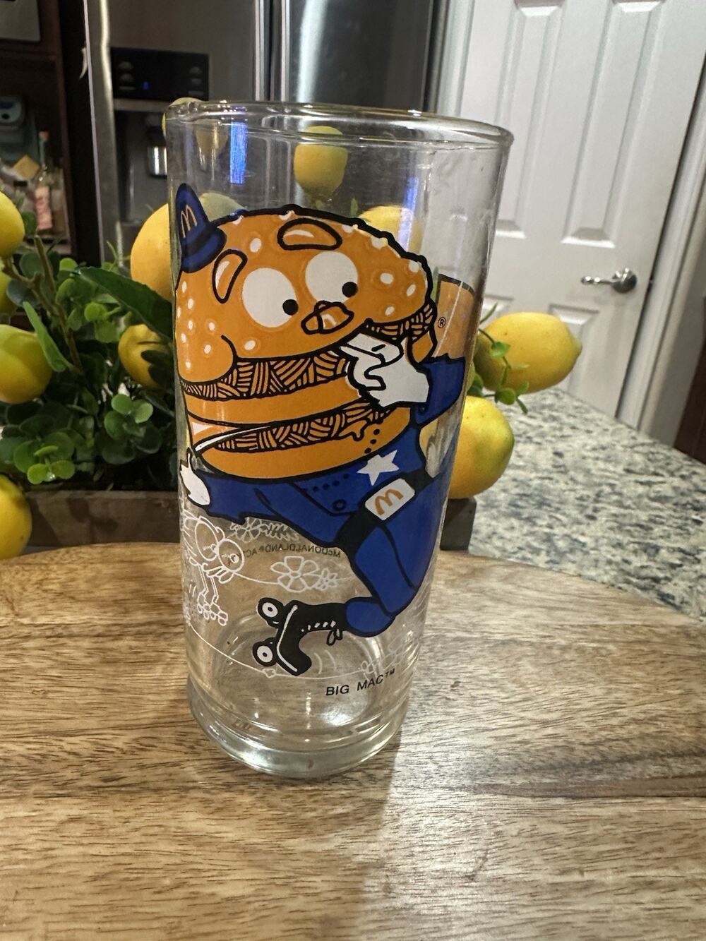 1977 McDonalds Action Series Promo Glass Officer Big Mac Fine Collector Quality